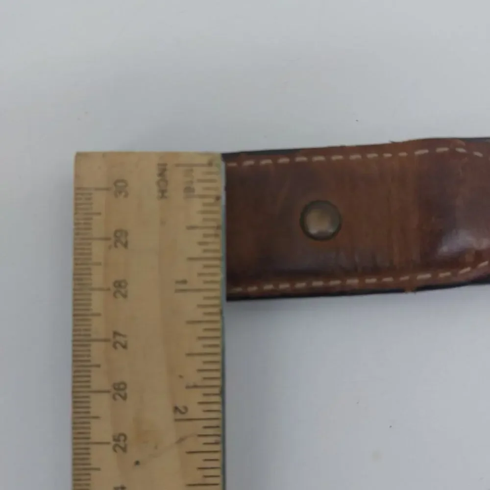 Nocona Belt Child's Camo Scalloped Replacement Belt Brown Leather Fabric Size 22